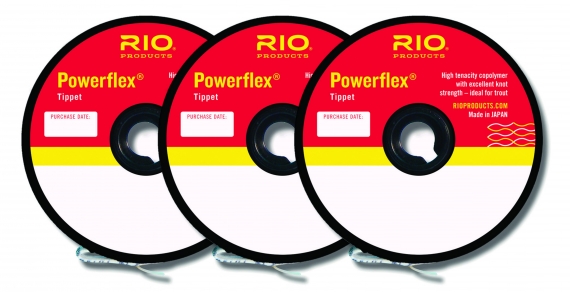 RIO Powerflex Tippet 3-pak in de groep Haken & Terminal Tackle / Voor zeevissen en materiaal voor onderlijnen / Onderlijnmateriaal / Onderlijnmateriaal Vliegvissen bij Sportfiskeprylar.se (RP22076r)