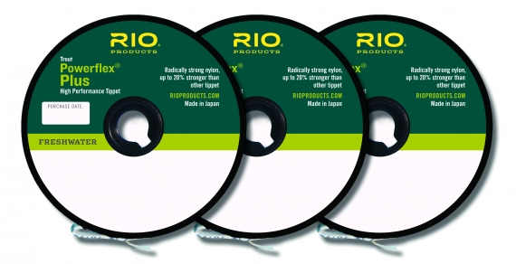 RIO PowerFlex Plus Tippet 3-pak in de groep Haken & Terminal Tackle / Voor zeevissen en materiaal voor onderlijnen / Onderlijnmateriaal / Onderlijnmateriaal Vliegvissen bij Sportfiskeprylar.se (RP22198r)