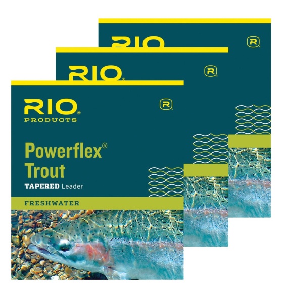 Rio Powerflex TroutLeader 12ft 3-pack in de groep Vismethoden / Vliegvissen / Vliegleiders & onderlijn materiaak / Kant-en-klare vliegvisonderlijnen / Tapered onderlijnen bij Sportfiskeprylar.se (RP24051r)