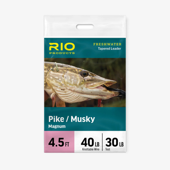 Rio Pike/Musky Magnum Leader - 4.5ft, 30lb class 40lb Knottable Wire in de groep Haken & Terminal Tackle / Voor zeevissen en materiaal voor onderlijnen / Kant-en-klare onderlijnen / Tapered onderlijnen bij Sportfiskeprylar.se (RP24670)