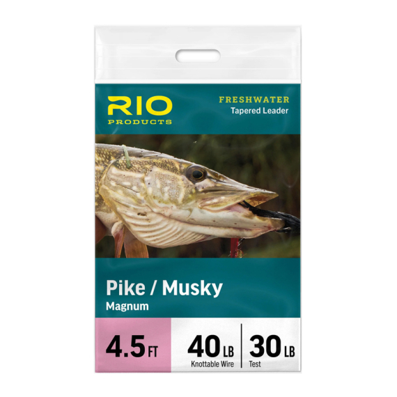 Rio Pike/Musky Magnum Leader - 4.5ft, 30lb class 40lb Knottable Wire in de groep Haken & Terminal Tackle / Voor zeevissen en materiaal voor onderlijnen / Kant-en-klare onderlijnen / Tapered onderlijnen bij Sportfiskeprylar.se (RP24670)