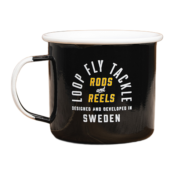 Loop Rods & Reels Mug - Black in de groep Outdoor / Camping Keuken & Keukengerei / Bekers & Mokken bij Sportfiskeprylar.se (RRMB)