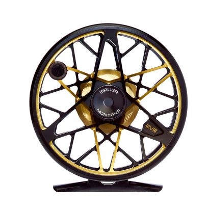 Bauer RVR Black/Gold/Anodize Fly Reel in de groep Reels / Vliegvisreels & extra spoelen / Vliesvisreels bij Sportfiskeprylar.se (RVR-G-23r)