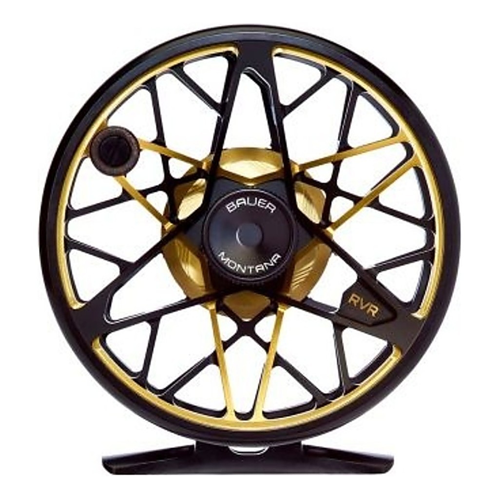 Bauer RVR Black/Gold/Anodize Fly Reel - # 6/7 - Reels - Vliegvisreels & extra spoelen - Vliesvisreels