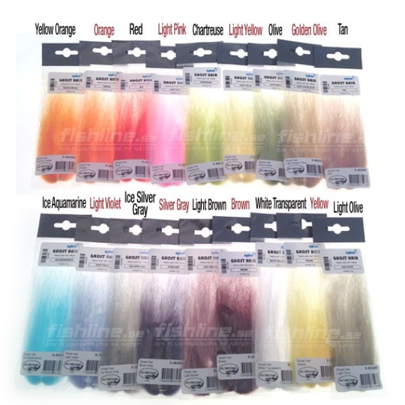 Ghost Hair - Silver Gray in de groep Haken & Terminal Tackle / Vliegvis bindmateriaal / Vliegbindmateriaal / Flash & Syntetics bij Sportfiskeprylar.se (S-262393)