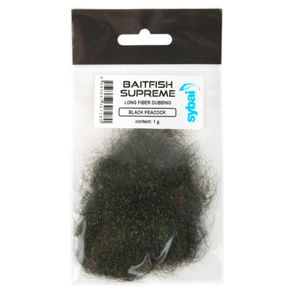 Baitfish Supreme - Black Peacock in de groep Haken & Terminal Tackle / Vliegvis bindmateriaal / Vliegbindmateriaal / Dubbing bij Sportfiskeprylar.se (S-273096)