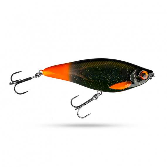 Scout Swimmer 12,5cm 67g Slow Sink - Motoroil Hottail in de groep Kunstaas / Swimbaits / Hard Swimbaits bij Sportfiskeprylar.se (SCSWSS125-21)