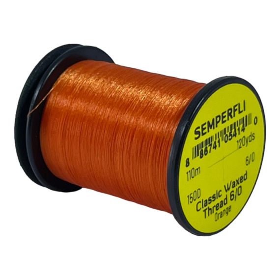 Semperfli Classic Waxed Thread 110m 8/0 - Orange in de groep Haken & Terminal Tackle / Vliegvis bindmateriaal / Vliegbindmateriaal / Binddraad bij Sportfiskeprylar.se (SCWX108ORG)