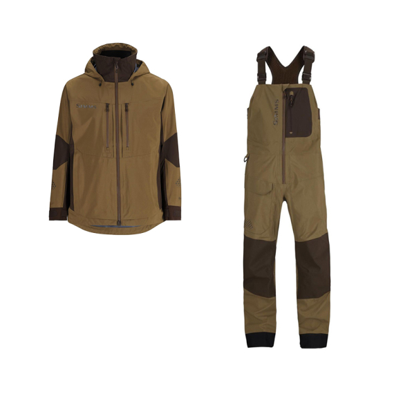Simms Pro Dry Bibs and Jacket Driftwood/Black in de groep Kleding & Schoenen / Kleding / Vispakken bij Sportfiskeprylar.se (SIMMSPRODRYSET2025)