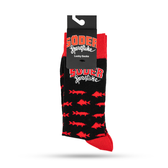 Söder Lucky Socks Cotton Red Tiger 41-46 1-pack in de groep Kleding & Schoenen / Kleding / Onderkleding & Ondergoed / Sokken bij Sportfiskeprylar.se (SLSRT4146)