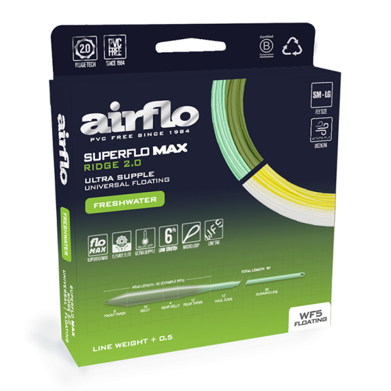 Airflo Superflo Max Ridge 2.0 Ultra Supple Universal in de groep Lijnen / Vliesvislijnen / Enkele handlijnen bij Sportfiskeprylar.se (SMUS-UT-WF4F-PY-WHr)