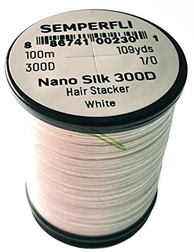 Semperfli Nano Silk 300D 1/0 Hair Stacker in de groep Haken & Terminal Tackle / Vliegvis bindmateriaal / Vliegbindmateriaal / Binddraad bij Sportfiskeprylar.se (SNAN300WHT)