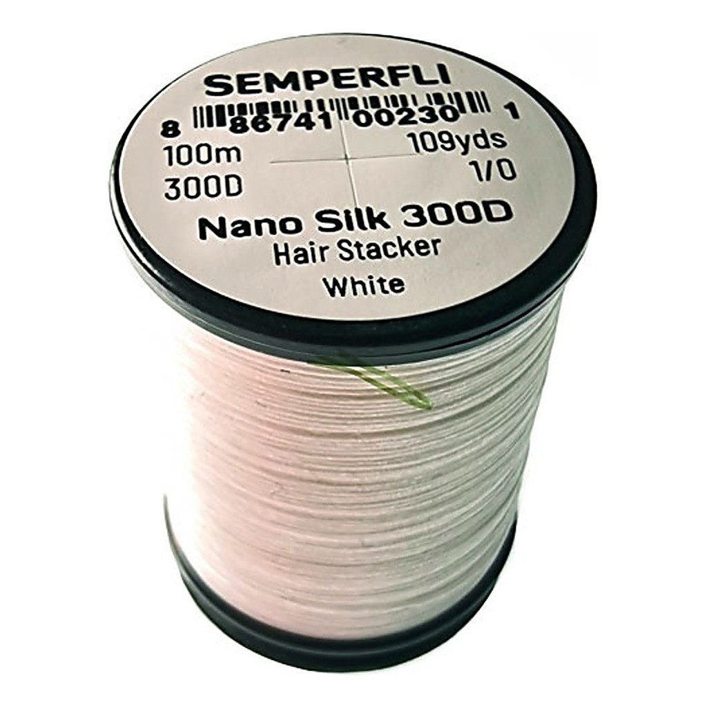 Semperfli Nano Silk 300D 1/0 Hair Stacker in de groep Haken & Terminal Tackle / Vliegvis bindmateriaal / Vliegbindmateriaal / Binddraad bij Sportfiskeprylar.se (SNAN300WHT)