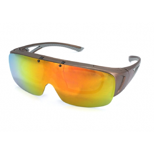 Spoon Fitover Flip-Up - Brown/Red Mirror in de groep Kleding & Schoenen / Brillen / Gepolariseerde zonnebrillen bij Sportfiskeprylar.se (SPEFLU04)