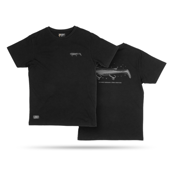 SQRTN x Söder Sportfiske Scout Shad Tee, Black in de groep Kleding & Schoenen / Kleding / T-shirts bij Sportfiskeprylar.se (SQSS-001-Sr)