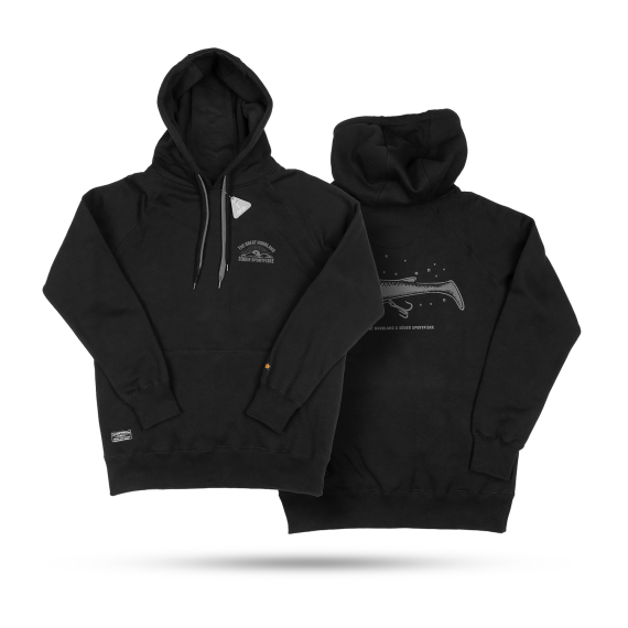SQRTN x Söder Sportfiske Scout Shad Hoodie, Black in de groep Kleding & Schoenen / Kleding / Truien / Hoodies bij Sportfiskeprylar.se (SQSS-003-Sr)