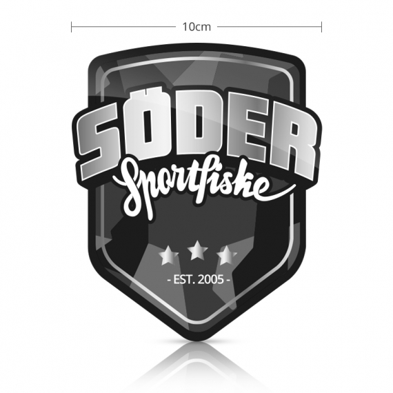 Söder Sticker Shield - Silver in de groep Andere / Stickers en stickers bij Sportfiskeprylar.se (SSS-SILVER)