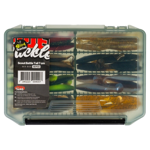 Scout Battle Tail - Mix Box in de groep Kunstaas / Kunstaaskits bij Sportfiskeprylar.se (STSBT85-MIX1r)