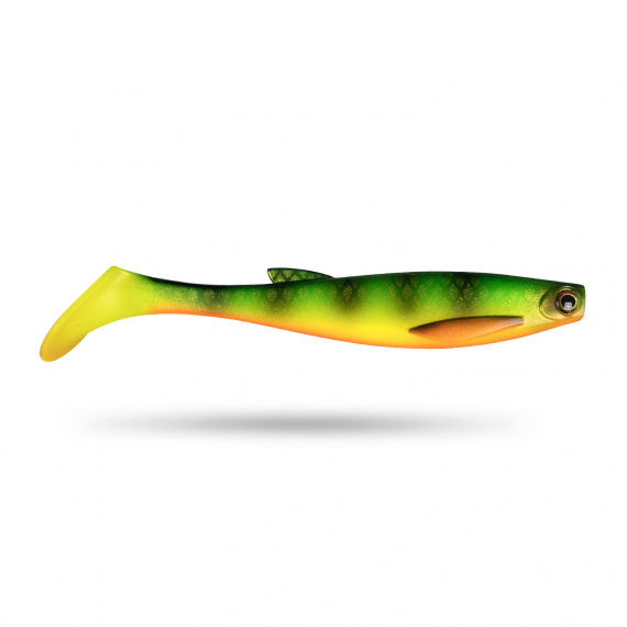 Scout Shad 9cm (5pcs) - Freehand Firetiger UV in de groep Kunstaas / Softbaits / Baars Softbaits & Snoekbaars Softbaits bij Sportfiskeprylar.se (STSS9P-067)