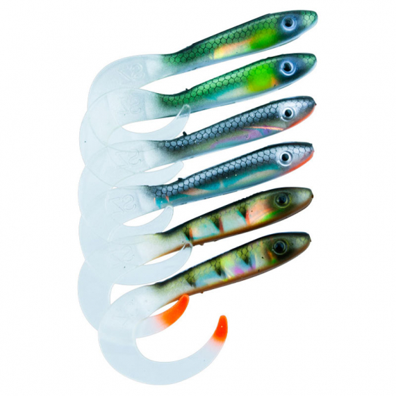 Svartzonker McRubber Tail 11cm Mix (6pcs) - Flash in de groep Kunstaas / Softbaits / Baars Softbaits & Snoekbaars Softbaits bij Sportfiskeprylar.se (SZ103256)