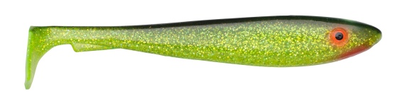 Svartzonker McRubber Shad 23cm (2-pack) - C19 Black´n Chatreuse in de groep Kunstaas / Softbaits / Snoek Softbaits bij Sportfiskeprylar.se (SZ103319)