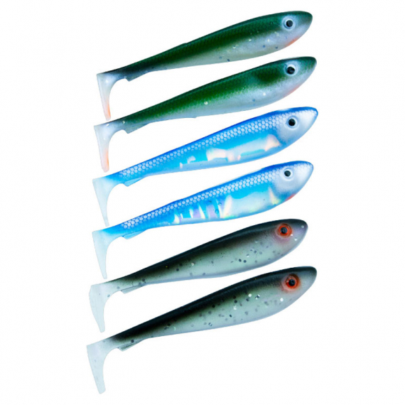Svartzonker McRubber Shad 9cm Mix (6pcs) in de groep Kunstaas / Softbaits / Baars Softbaits & Snoekbaars Softbaits bij Sportfiskeprylar.se (SZ103553r)
