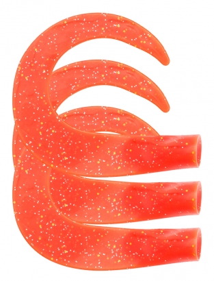 SvartZonker Glide Tail C13 Hot Fl.Red 3-pak in de groep Kunstaas / Softbaits / Extra staarten & krulstaarten bij Sportfiskeprylar.se (SZ106413)