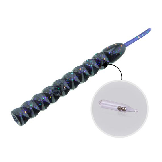 SvartZonker Rattling Teaser Junior (8-pack) in de groep Kunstaas / Softbaits / Craws & Creaturebaits / Wormen bij Sportfiskeprylar.se (SZ115380r)