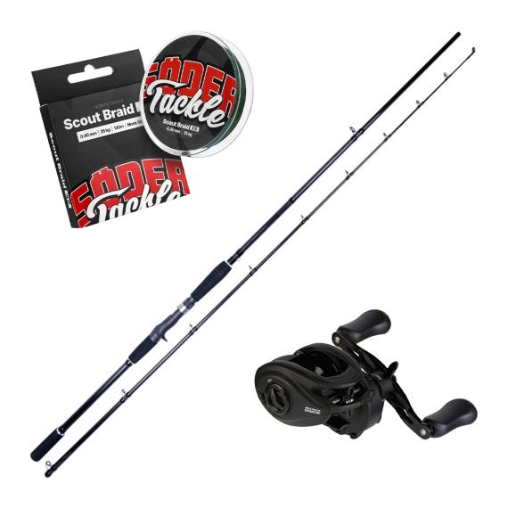 SvartZonker Black Series The Horizon 9\' 1\'\' Casting Combo - 400g in de groep Combo\'s / Werpcombinaties / Baitcaster Set Snoek bij Sportfiskeprylar.se (SZBLACKCOMBO)