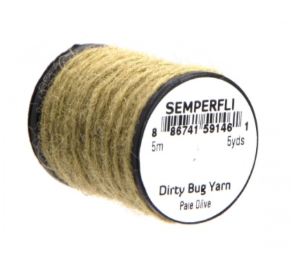 Semperfli Dirty Bug Yarn - Pale Olive in de groep Haken & Terminal Tackle / Vliegvis bindmateriaal / Vliegbindmateriaal / Garen & Chenille bij Sportfiskeprylar.se (Sem-0950-1209)