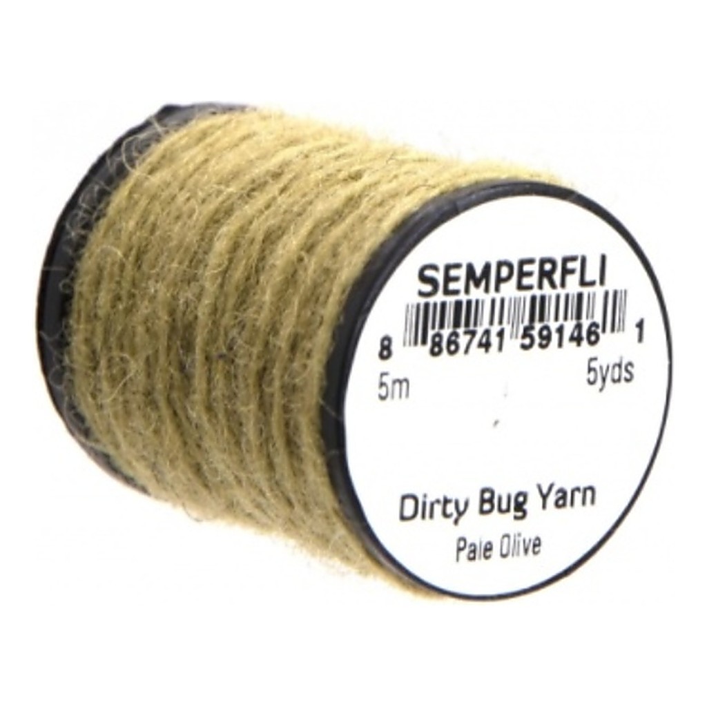 Semperfli Dirty Bug Yarn - Pale Olive in de groep Haken & Terminal Tackle / Vliegvis bindmateriaal / Vliegbindmateriaal / Garen & Chenille bij Sportfiskeprylar.se (Sem-0950-1209)