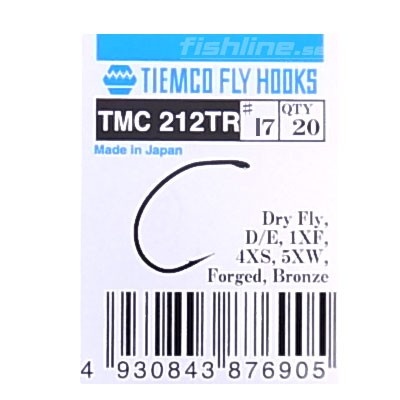 Tiemco 212 Trout Dry Fly 100-pack # 17 in de groep Haken & Terminal Tackle / Vliegvis bindmateriaal bij Sportfiskeprylar.se (T212TR100pack-17)