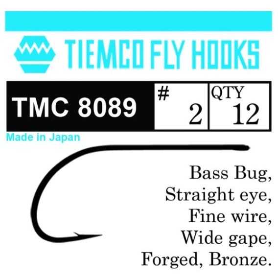 Tiemco 8089 Bass Bug 10-pack in de groep Haken & Terminal Tackle / Haken / Vliegvis bindhaken bij Sportfiskeprylar.se (T8089-2r)