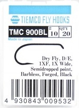 Tiemco 900BL Barbless 20-pack in de groep Haken & Terminal Tackle / Haken / Vliegvis bindhaken bij Sportfiskeprylar.se (T900BL-10r)