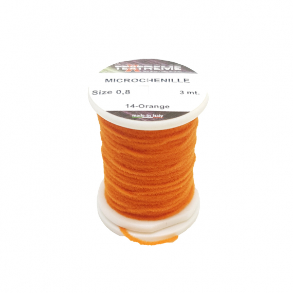 Micro Chenille 0,8mm - Orange in de groep Haken & Terminal Tackle / Vliegvis bindmateriaal / Vliegbindmateriaal / Garen & Chenille bij Sportfiskeprylar.se (TE-SMC-14)