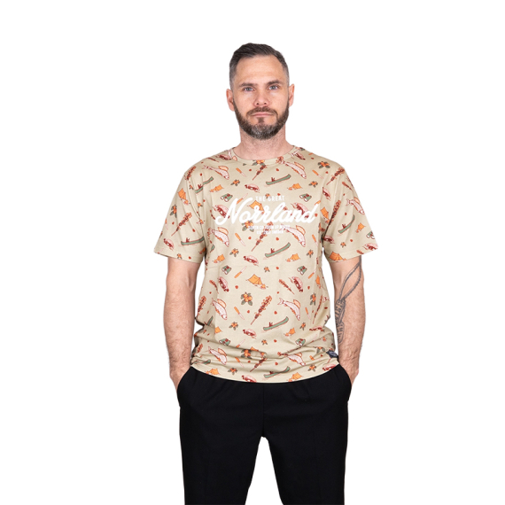 SQRTN Great Norrland T-shirt Mountain Khaki in de groep Kleding & Schoenen / Kleding / T-shirts bij Sportfiskeprylar.se (TEE-522-Sr)