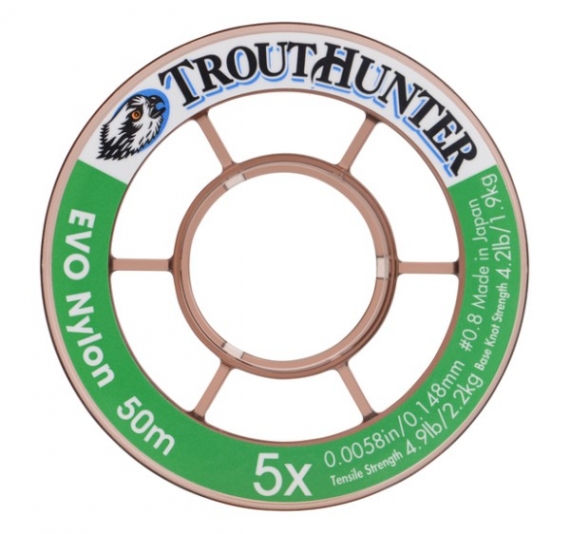 Trout Hunter Nylon EVO Tippet 0X | 0,285 mm (50 meter) in de groep Haken & Terminal Tackle / Voor zeevissen en materiaal voor onderlijnen / Onderlijnmateriaal / Onderlijnmateriaal Vliegvissen bij Sportfiskeprylar.se (TH50211)