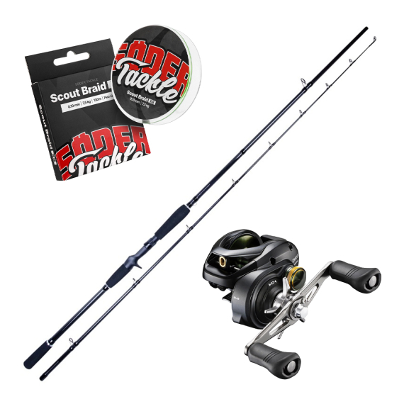 SvartZonker Black Series The Horizon & Curado Casting Combo 8\'4\'\' 50-160g in de groep Combo\'s / Werpcombinaties / Baitcaster Set Snoek bij Sportfiskeprylar.se (THEHORIZONCURADO)