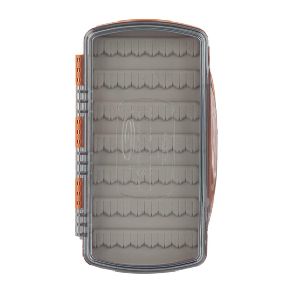 Tacky Pescador Fly Box Medium Clear - Burnt Orange in de groep Opslag / Tackleboxen / Vliegvisboxen bij Sportfiskeprylar.se (TPFB-M-C-BO)