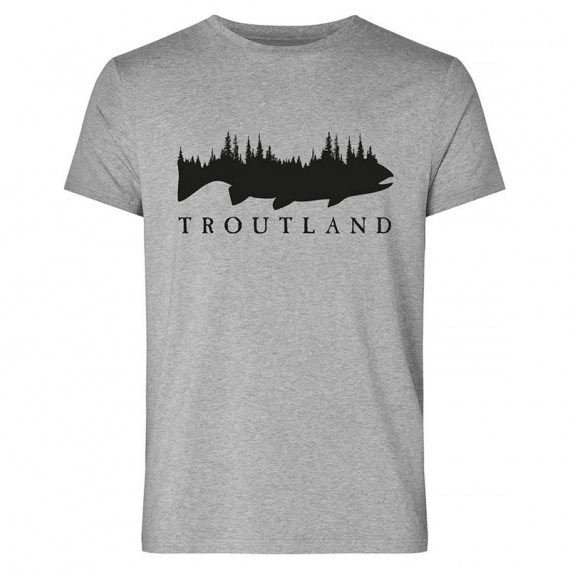 Troutland Men´s 100% Cotton Grey t-shirt in de groep Kleding & Schoenen / Kleding / T-shirts bij Sportfiskeprylar.se (TS2000-TGREY-Sr)