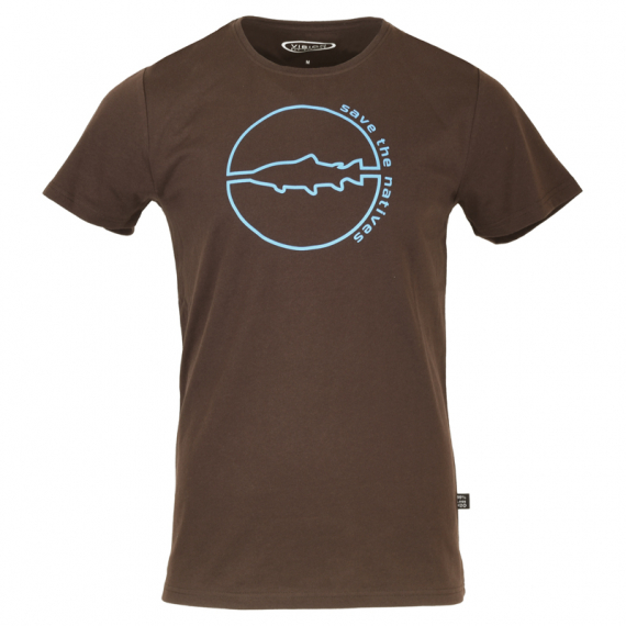 Vision Save The Natives T-shirt, Brown in de groep Kleding & Schoenen / Kleding / T-shirts bij Sportfiskeprylar.se (V3031-Mr)