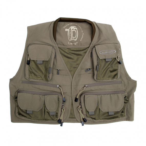 Vision Caribou Fly Fishing Vest, Green S in de groep Kleding & Schoenen / Kleding / Vesten / Visvesten bij Sportfiskeprylar.se (V3367-S)