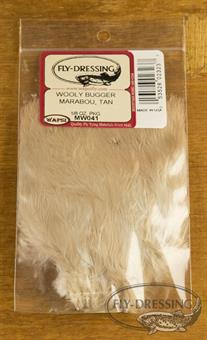 Wolly Bugger Marabou - Tan in de groep Haken & Terminal Tackle / Vliegvis bindmateriaal / Vliegbindmateriaal / Veren & Capes bij Sportfiskeprylar.se (W-MW041)