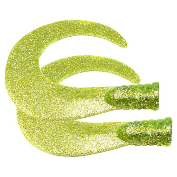 SvartZonker Big Tail (2-pak) - Chartreuse glitter in de groep Kunstaas / Softbaits / Extra staarten & krulstaarten bij Sportfiskeprylar.se (ZS101101)
