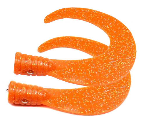SvartZonker Big Tail (2-pack) - Orange in de groep Kunstaas / Softbaits / Extra staarten & krulstaarten bij Sportfiskeprylar.se (ZS101103)