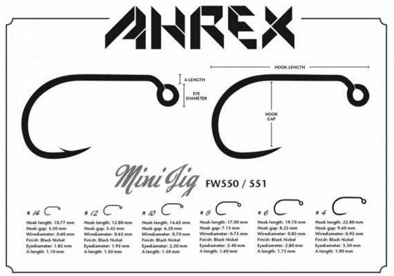Ahrex FW550 - Mini Jig in de groep Haken & Terminal Tackle / Haken / Vliegvis bindhaken bij Sportfiskeprylar.se (afw550-1r)