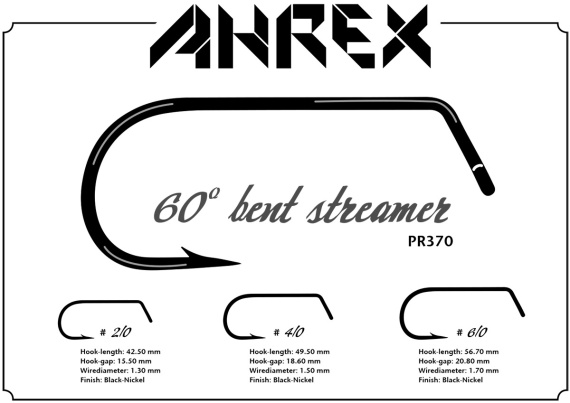Ahrex PR370 60 Degree Bent Streamer 8-pack in de groep Haken & Terminal Tackle / Haken / Vliegvis bindhaken bij Sportfiskeprylar.se (apr370-2-0r)