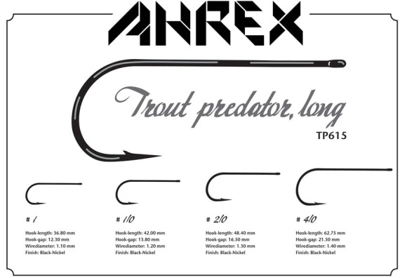 Ahrex TP615 Trout Predator Long 10-pack in de groep Haken & Terminal Tackle / Haken / Vliegvis bindhaken bij Sportfiskeprylar.se (atp615-1r)