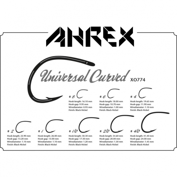 Ahrex XO774 - Universal Curved in de groep Haken & Terminal Tackle / Haken / Vliegvis bindhaken bij Sportfiskeprylar.se (axo774-1r)