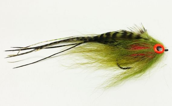 Bauer Pikefly deceiver 4/0 Enkelkrok, Dirty Perch in de groep Kunstaas / Vliegen / Snoekvliegen bij Sportfiskeprylar.se (f18hf1610)